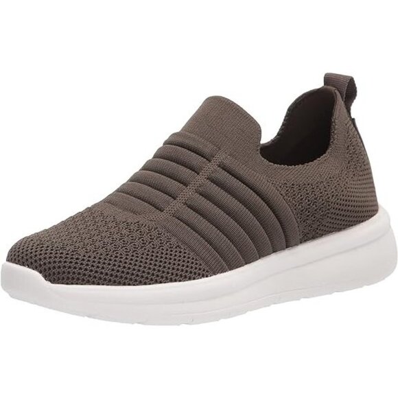 Clarks Ezera Knit Casual Active Shoes Dark Olive Stretch Slip On NEW 5.5 M - Picture 1 of 8